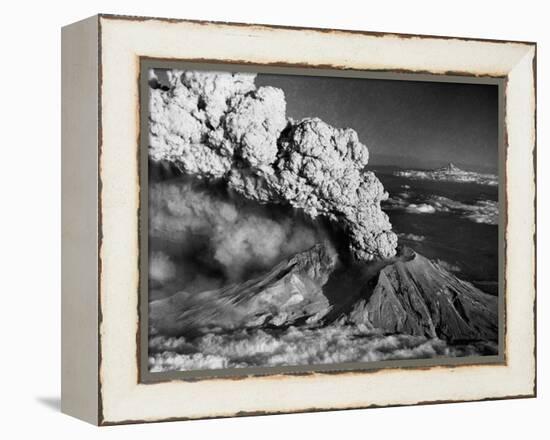 Mount St. Helens Eruption and Mount Hood-Bettmann-Framed Premier Image Canvas