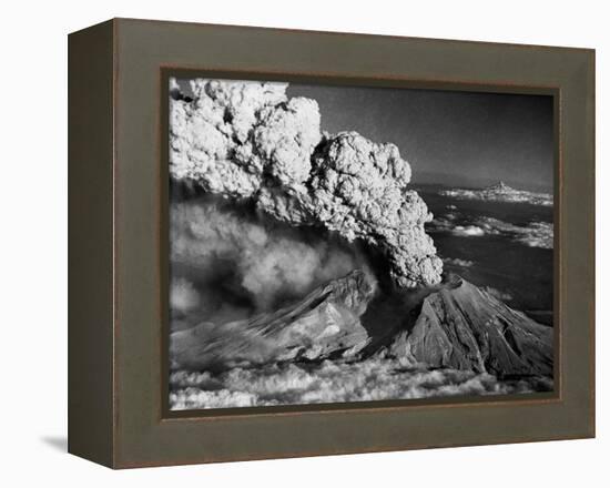 Mount St. Helens Eruption and Mount Hood-Bettmann-Framed Premier Image Canvas