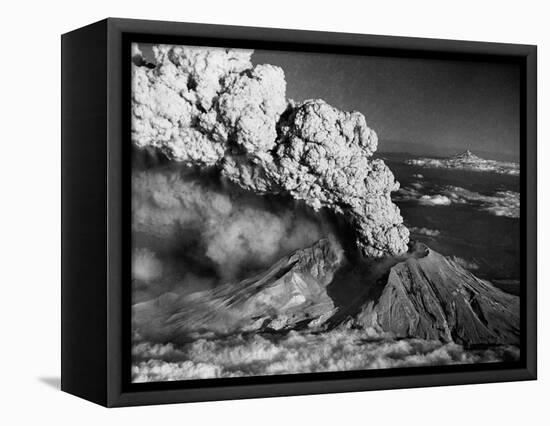Mount St. Helens Eruption and Mount Hood-Bettmann-Framed Premier Image Canvas