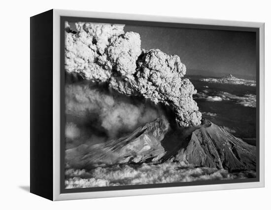 Mount St. Helens Eruption and Mount Hood-Bettmann-Framed Premier Image Canvas