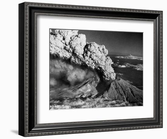 Mount St. Helens Eruption and Mount Hood-Bettmann-Framed Photographic Print