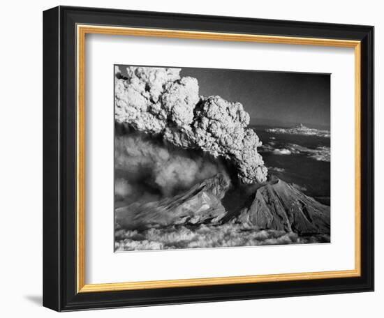 Mount St. Helens Eruption and Mount Hood-Bettmann-Framed Photographic Print