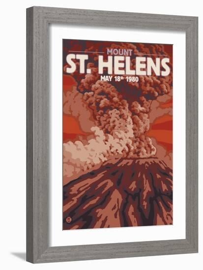 Mount St. Helens Eruption, Washington, May 18, 1980-Lantern Press-Framed Art Print