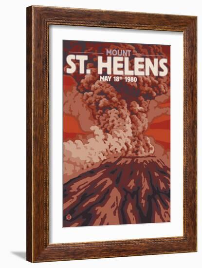 Mount St. Helens Eruption, Washington, May 18, 1980-Lantern Press-Framed Art Print