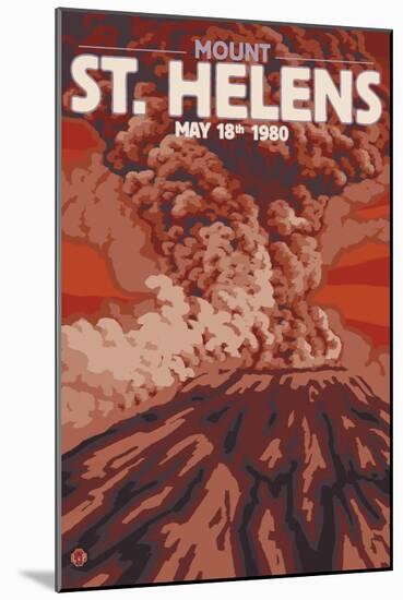 Mount St. Helens Eruption, Washington, May 18, 1980-Lantern Press-Mounted Art Print