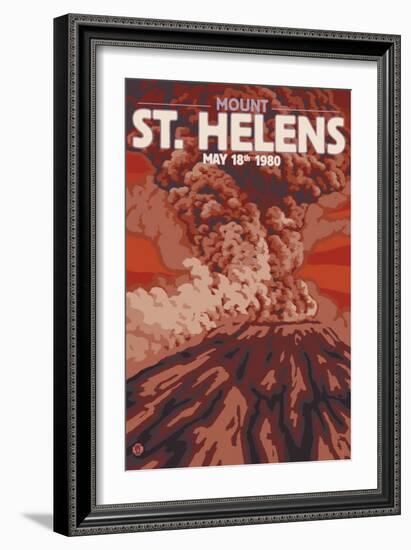 Mount St. Helens Eruption, Washington, May 18, 1980-Lantern Press-Framed Art Print