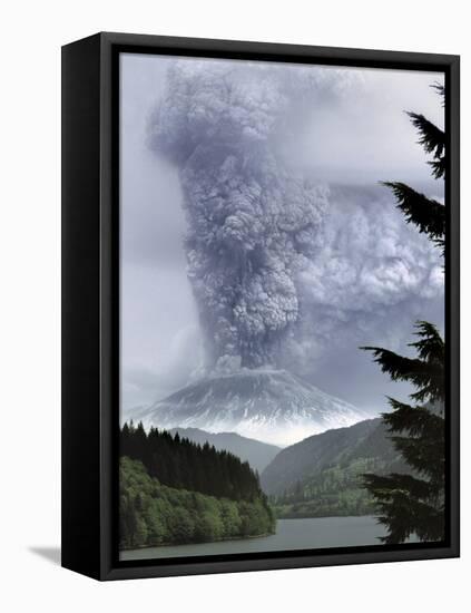 Mount St. Helens Eruption-Steve Terrill-Framed Premier Image Canvas