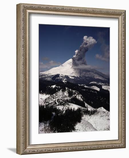 Mount St. Helens Erupts-Jim Sugar-Framed Photographic Print