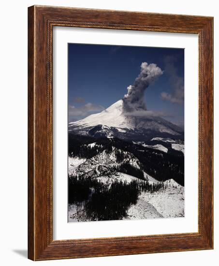 Mount St. Helens Erupts-Jim Sugar-Framed Photographic Print