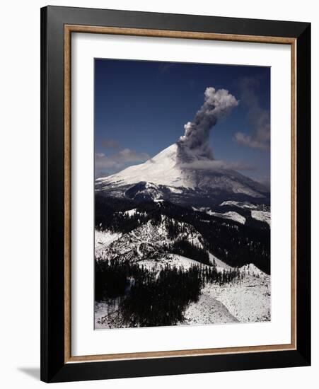 Mount St. Helens Erupts-Jim Sugar-Framed Photographic Print