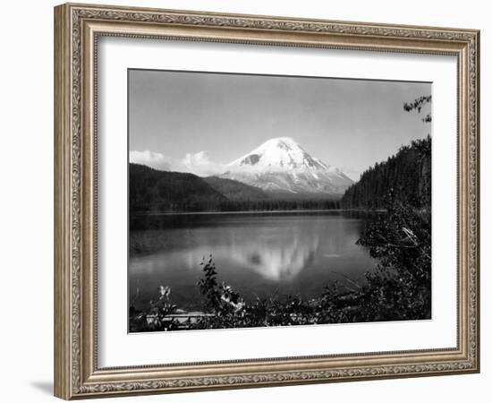 Mount St. Helens From Spirit Lake, 1923-Asahel Curtis-Framed Giclee Print