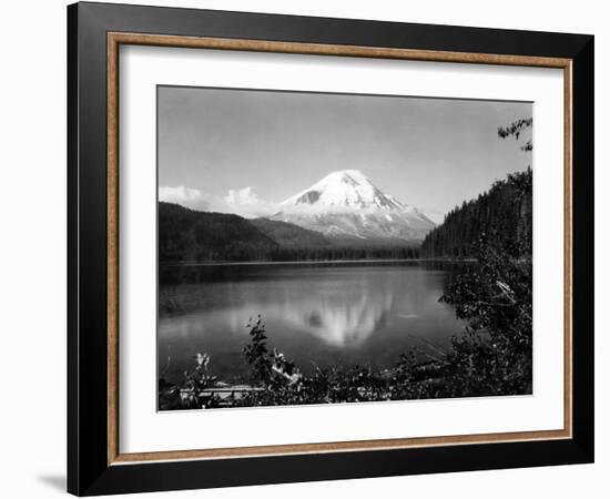 Mount St. Helens From Spirit Lake, 1923-Asahel Curtis-Framed Giclee Print