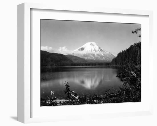 Mount St. Helens From Spirit Lake, 1923-Asahel Curtis-Framed Giclee Print