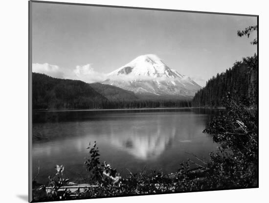 Mount St. Helens From Spirit Lake, 1923-Asahel Curtis-Mounted Giclee Print