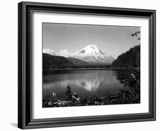 Mount St. Helens From Spirit Lake, 1923-Asahel Curtis-Framed Giclee Print