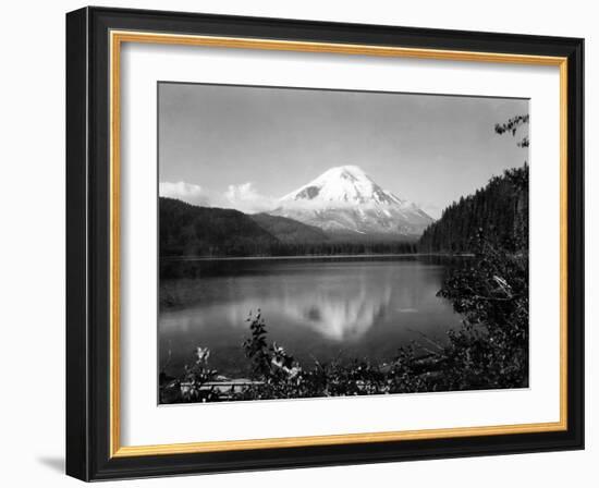 Mount St. Helens From Spirit Lake, 1923-Asahel Curtis-Framed Giclee Print