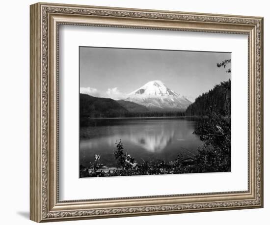 Mount St. Helens From Spirit Lake, 1923-Asahel Curtis-Framed Premium Giclee Print
