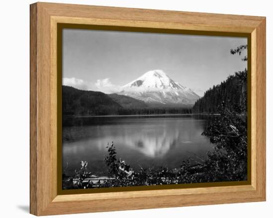 Mount St. Helens From Spirit Lake, 1923-Asahel Curtis-Framed Premier Image Canvas