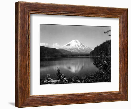 Mount St. Helens From Spirit Lake, 1923-Asahel Curtis-Framed Giclee Print