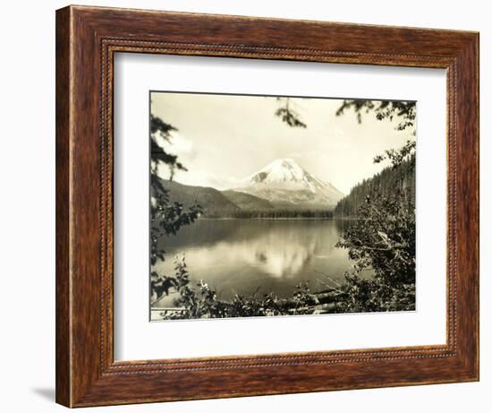 Mount St. Helens From Spirit Lake, 1923-Asahel Curtis-Framed Giclee Print