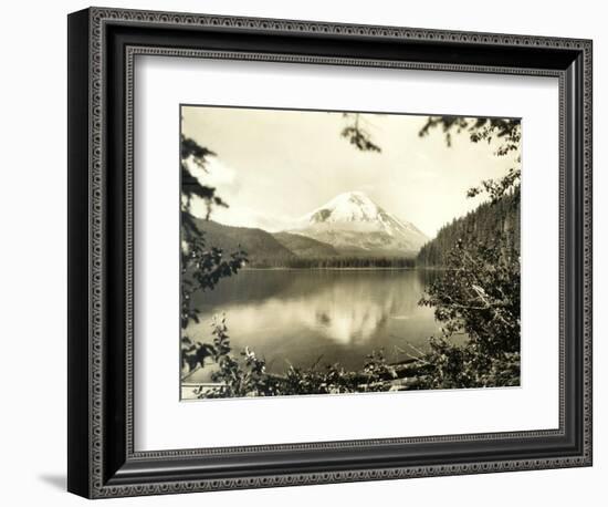 Mount St. Helens From Spirit Lake, 1923-Asahel Curtis-Framed Giclee Print