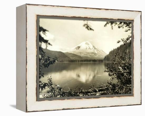Mount St. Helens From Spirit Lake, 1923-Asahel Curtis-Framed Premier Image Canvas