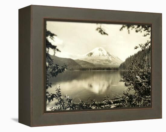 Mount St. Helens From Spirit Lake, 1923-Asahel Curtis-Framed Premier Image Canvas