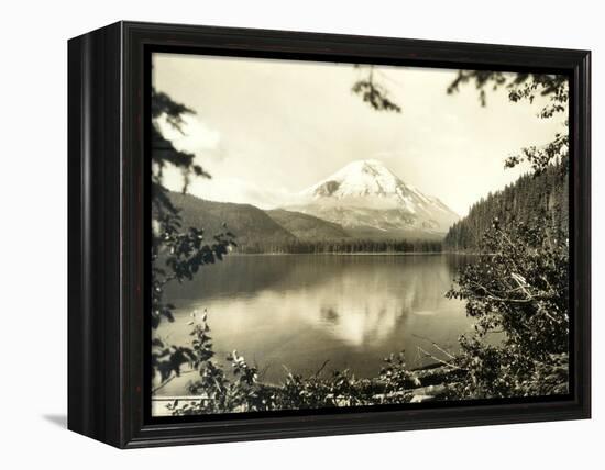 Mount St. Helens From Spirit Lake, 1923-Asahel Curtis-Framed Premier Image Canvas