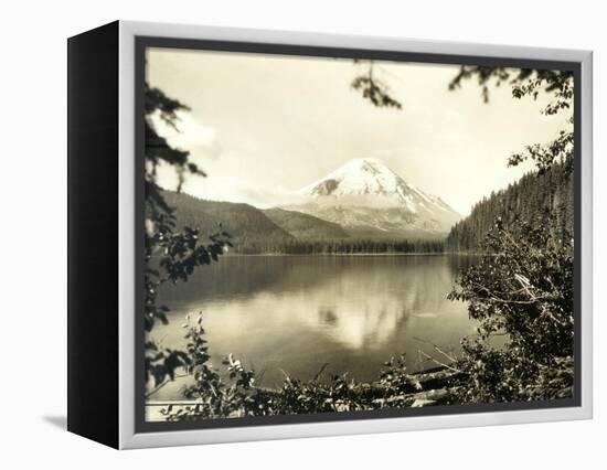 Mount St. Helens From Spirit Lake, 1923-Asahel Curtis-Framed Premier Image Canvas