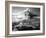 Mount St. Helens in Eruption on May 18, 1980 with Mt. Adams in Distance-null-Framed Photo