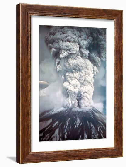 Mount St. Helens on its First Day of Eruption May 18, 1980-null-Framed Photo