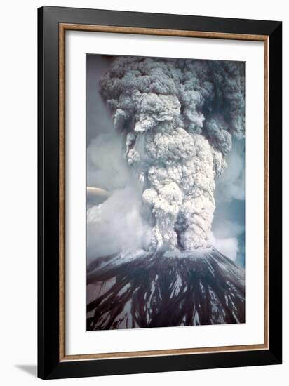 Mount St. Helens on its First Day of Eruption May 18, 1980-null-Framed Photo