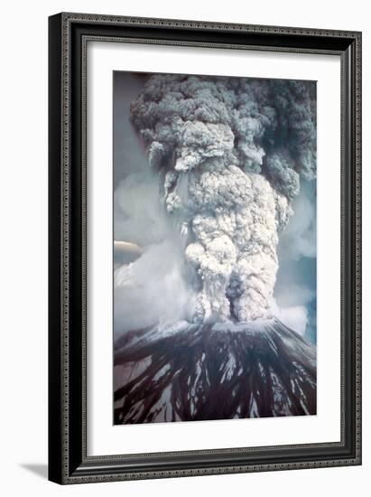 Mount St. Helens on its First Day of Eruption May 18, 1980-null-Framed Photo