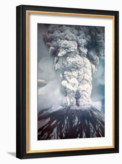 Mount St. Helens on its First Day of Eruption May 18, 1980-null-Framed Photo