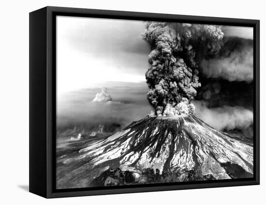 Mount St. Helens on the First Day of Eruption on May 18 1980-null-Framed Stretched Canvas