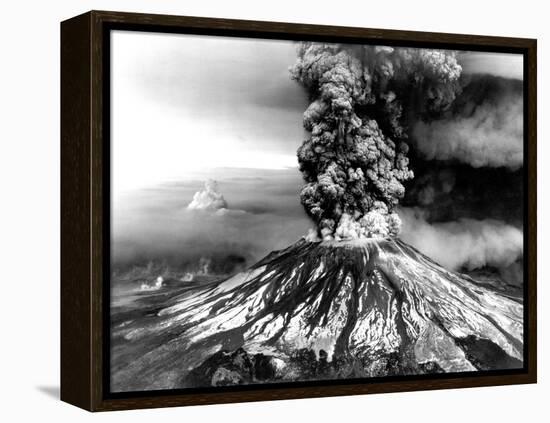 Mount St. Helens on the First Day of Eruption on May 18 1980-null-Framed Stretched Canvas