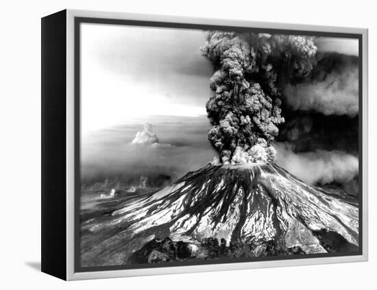 Mount St. Helens on the First Day of Eruption on May 18 1980-null-Framed Stretched Canvas