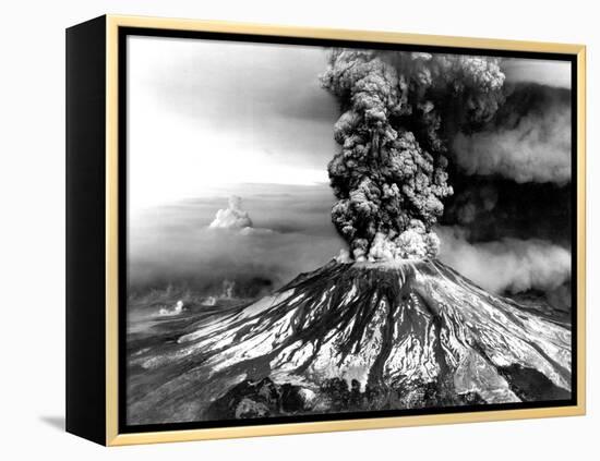 Mount St. Helens on the First Day of Eruption on May 18 1980-null-Framed Stretched Canvas