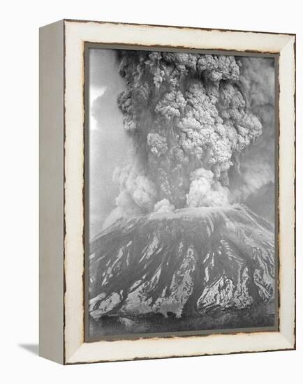 Mount St. Helens Sends a Plume of Ash, Smoke and Debris Skyward-null-Framed Premier Image Canvas