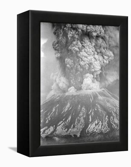 Mount St. Helens Sends a Plume of Ash, Smoke and Debris Skyward-null-Framed Premier Image Canvas