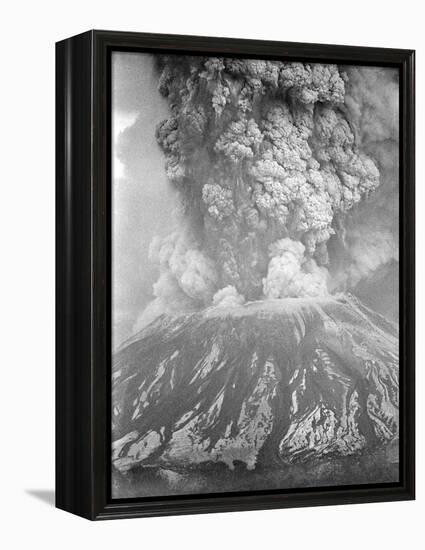 Mount St. Helens Sends a Plume of Ash, Smoke and Debris Skyward-null-Framed Premier Image Canvas