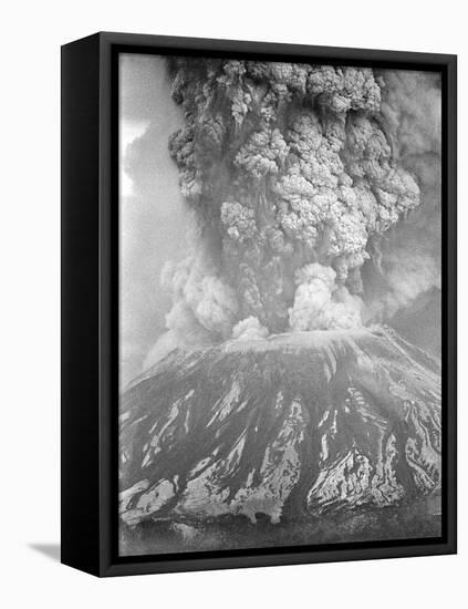 Mount St. Helens Sends a Plume of Ash, Smoke and Debris Skyward-null-Framed Premier Image Canvas