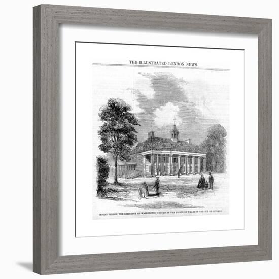 Mount Vernon, the Residence of Washington, 19th Century-null-Framed Giclee Print