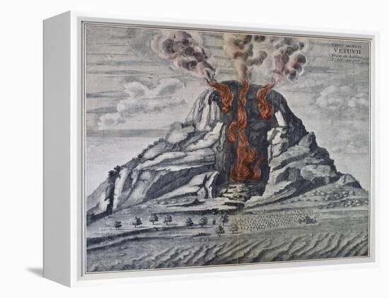 Mount Vesuvius, 1665-null-Framed Premier Image Canvas