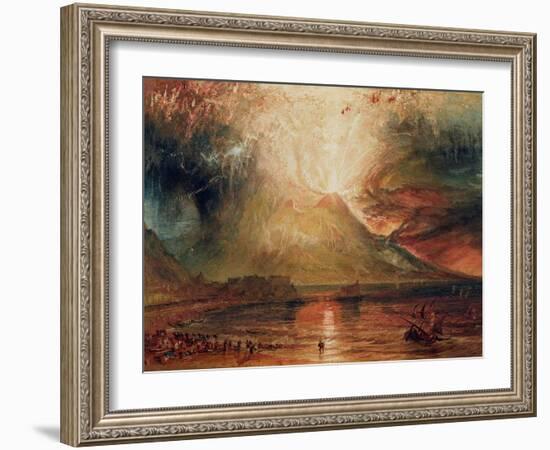 Mount Vesuvius in Eruption, 1817 (W/C on Paper)-JMW Turner-Framed Giclee Print