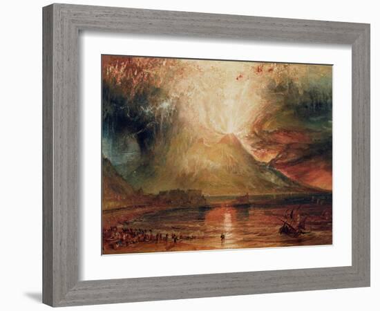 Mount Vesuvius in Eruption, 1817 (W/C on Paper)-JMW Turner-Framed Giclee Print
