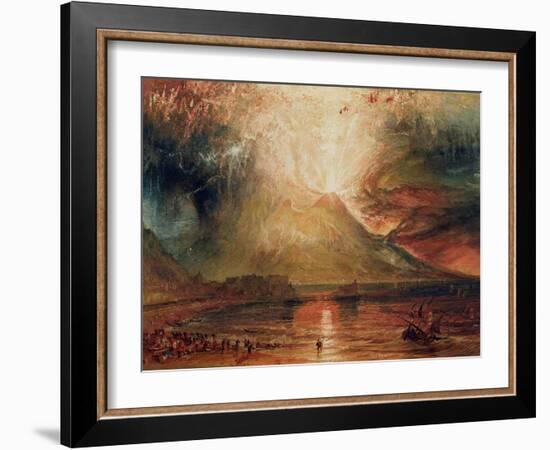 Mount Vesuvius in Eruption, 1817 (W/C on Paper)-JMW Turner-Framed Giclee Print