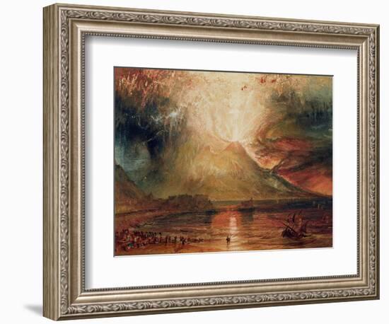 Mount Vesuvius in Eruption, 1817 (W/C on Paper)-JMW Turner-Framed Giclee Print