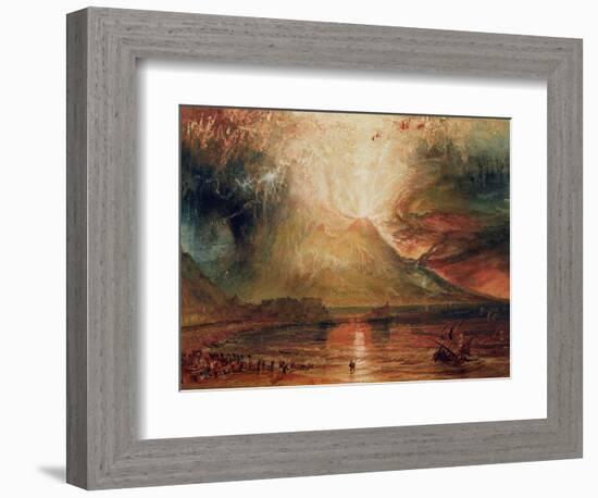 Mount Vesuvius in Eruption, 1817 (W/C on Paper)-JMW Turner-Framed Giclee Print