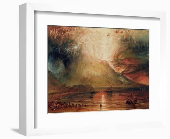 Mount Vesuvius in Eruption, 1817 (W/C on Paper)-JMW Turner-Framed Giclee Print